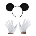 Siyaickey Mouse Tacı ve Beyaz Eldiven Seti