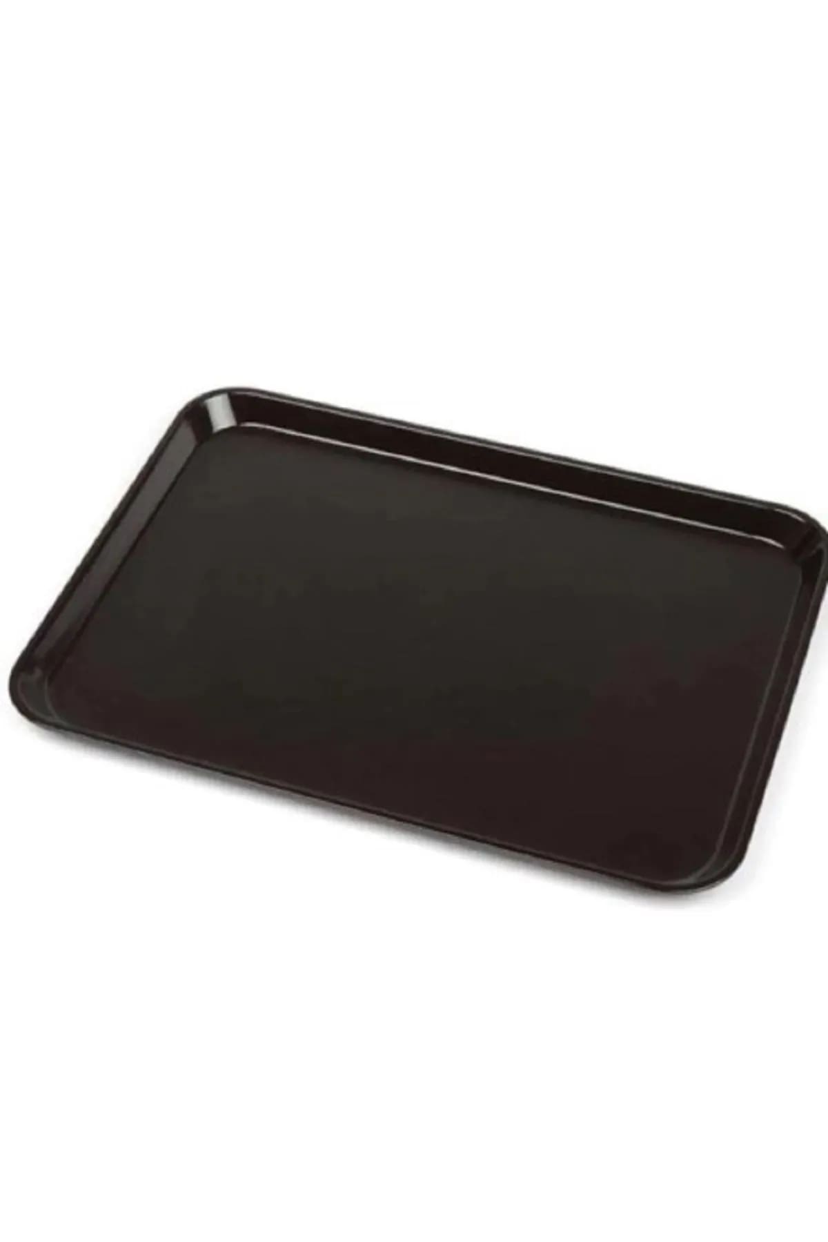 siyah-midi-6616-1.jpg Siyaidi Boy Plastik Servis Tepsisi Kırılmaz Lokanta Büfe Fast Food Kullanım (44x32 Cm) - Görsel 1