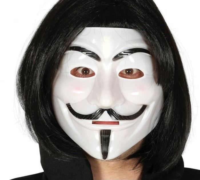 siyah-renk-takma-kisa-sac-ve-v-vendetta-maskesi-anonymous-maskesi-resim-3077.jpg Siyah Kısa Peruk ve V For Vendetta Maske Seti - Görsel 1