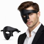 Siyah Yarım Erkek Maske  Phantom Parti & B Maskesi