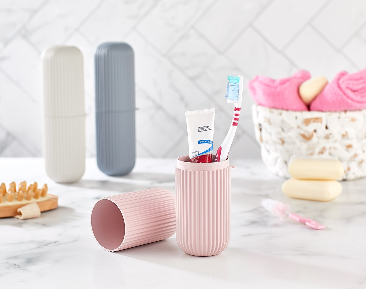 smart-seya-4356-1.jpg 2 Adet Seyahat Kabı Çanta İçi Makyaj Kutusu - Görsel 1