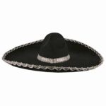 Sombrero Meksika Şapkası Mariachi Gümüş Şeritli Yetişkin Boy - Görsel 2