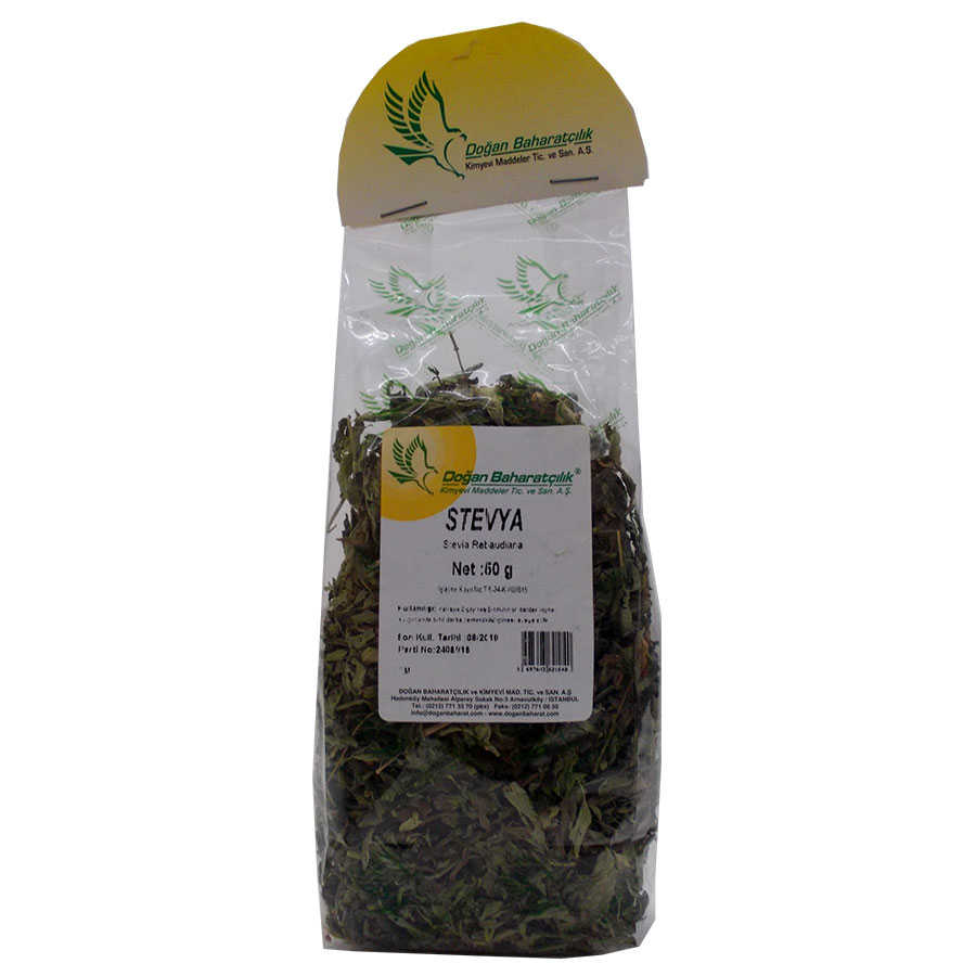 Stevya 50 Gr Pkt - Doğan Baharat Stevya Otu Yaprağı Doğal Stevia 50 Gr Paket - Görsel 1