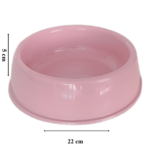 Kedi Köpek Plastik  Ve Su Kabı 20 cm - 200 ml Pembe - Görsel 3