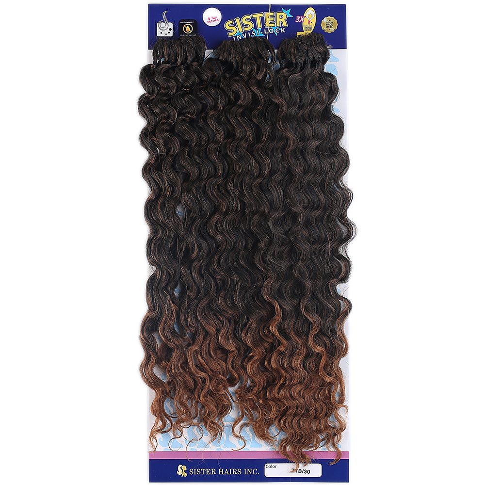 t1b30.jpg Afro Dalgası /Siyah Kahve Ombreli 1/30 - Görsel 1