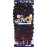 Afro Dalgası /Siyah Kızıl Ombreli 1B/BG - Görsel 2