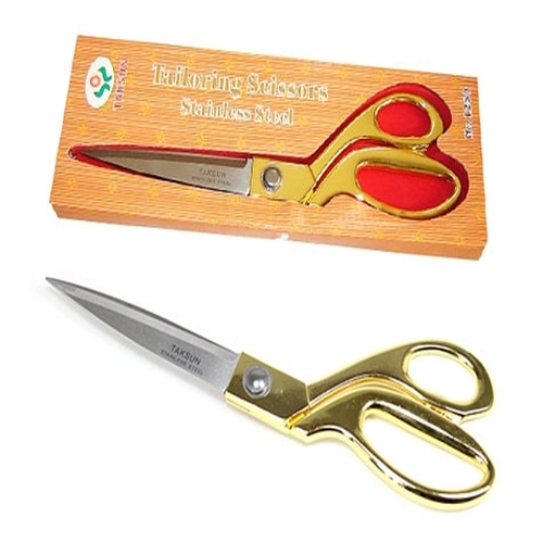 taksun-pro-749-1.jpg Profesyonel Terzi Makası - Altın Saplı Makas Büyük Boy - Görsel 1