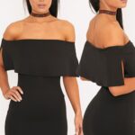 Modern Kesim Esnek Dabany Tarz Mini Elbise