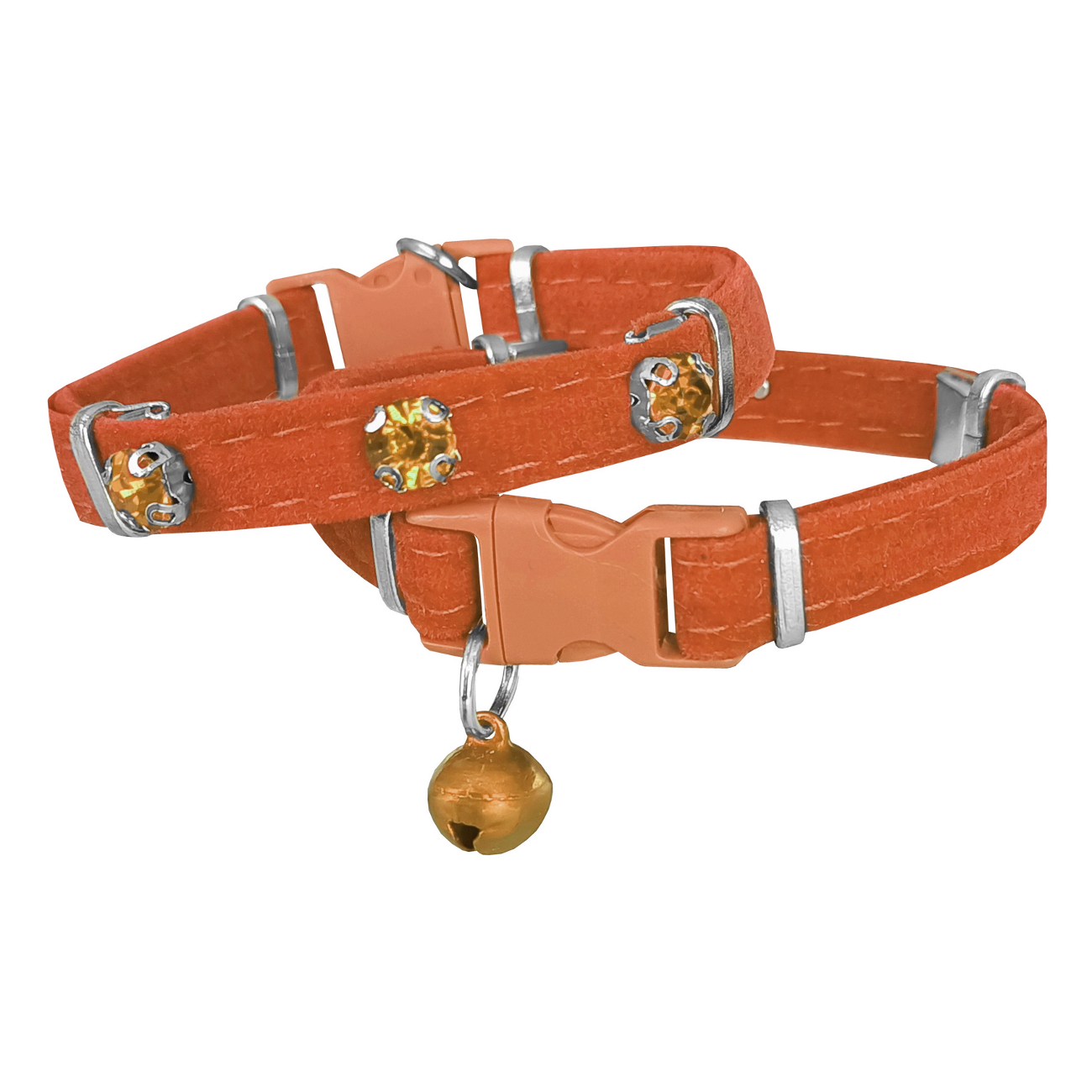 tas-turuncu-png.png Kadife Kedi Boyun Tasması Taşlı 20-32 cm Tcu - Görsel 1