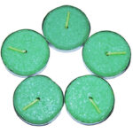 Tea Lights Yeşil Mum 5 li 1 Paket - Görsel 4