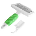 Temizleme Aparatlı Kedi Köpek Tarağı 7 cm-14 cm Small Yeşil - Görsel 7