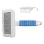 Temizleme Aparatlı Kedi Köpek Tarağı 7 cm-14 cm Small Mavi - Görsel 6