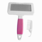 Temizleme Aparatlı Kedi Köpek Tarağı 12 cm-15 cm Large Pembe - Görsel 4