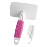 Temizleme Aparatlı Kedi Köpek Tarağı 12 cm-15 cm Large Pembe - Görsel 3