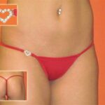 Gümüş Kalp ve Taş İşlemeli Seksi Tanga