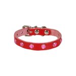 Taşlı Kedi ve Yavru Köpek Tasması 1,2x26 cm Kırmızı Large - Görsel 3