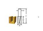 14401 İki Ağızlı Freze Kanal Açma Bıçağı 6X6X25 mm - Görsel 2