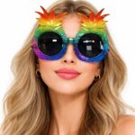 Tropikal Ananas Tasarımlı Renkli Hawaii Parti Gözlüğü - Görsel 3