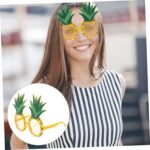 Tropikal Hawaii Ananas Şekilli Parti Gözlüğü 9.5 x 14 cm - Görsel 3