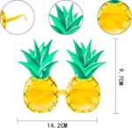 Tropikal Hawaii Ananas Şekilli Parti Gözlüğü 9.5 x 14 cm - Görsel 5