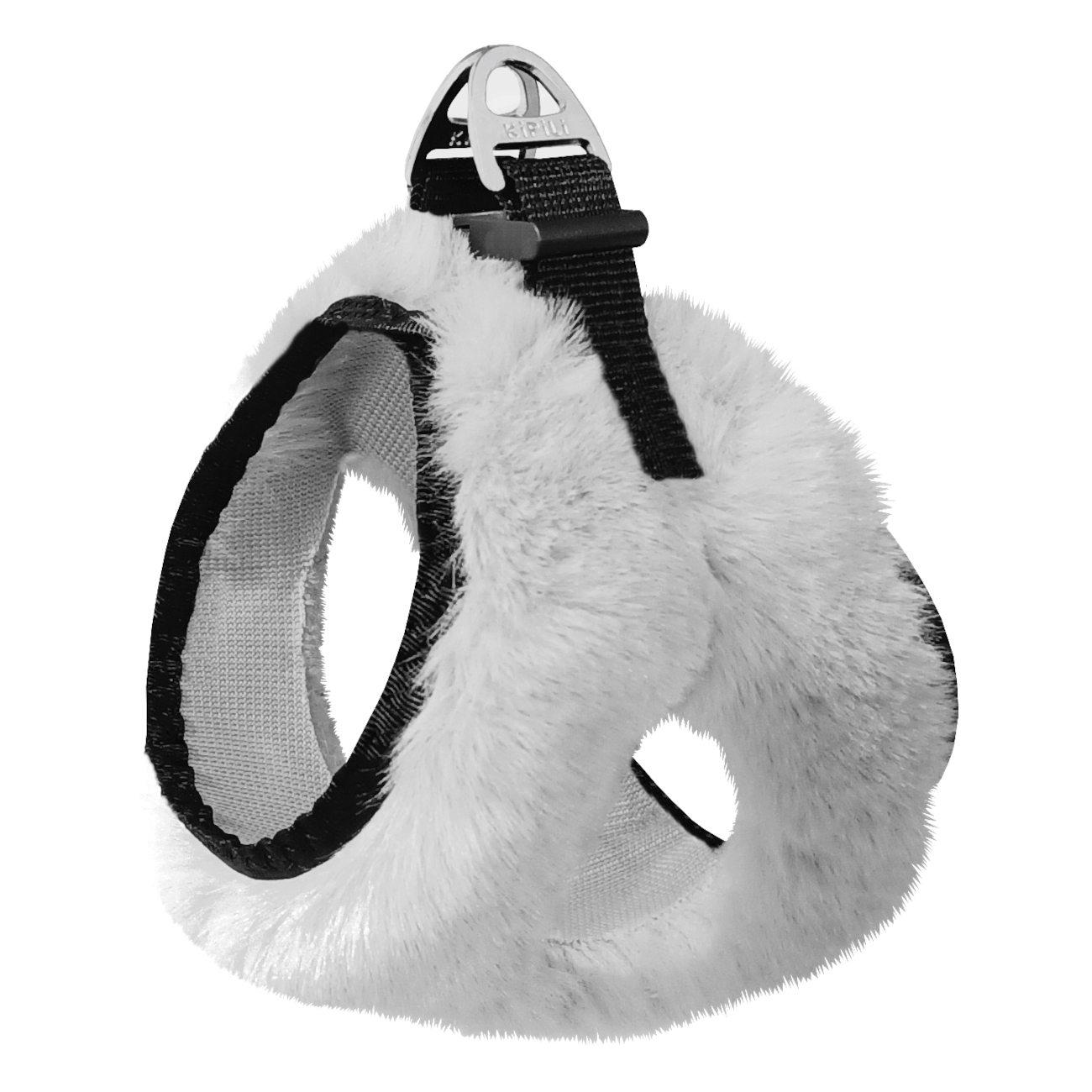tuy-beyaz-jpg.jpg Üç Kilitli Peluş Kedi Köpek Göğüs Tasması 20-24 cm -Small Beyaz - Görsel 1