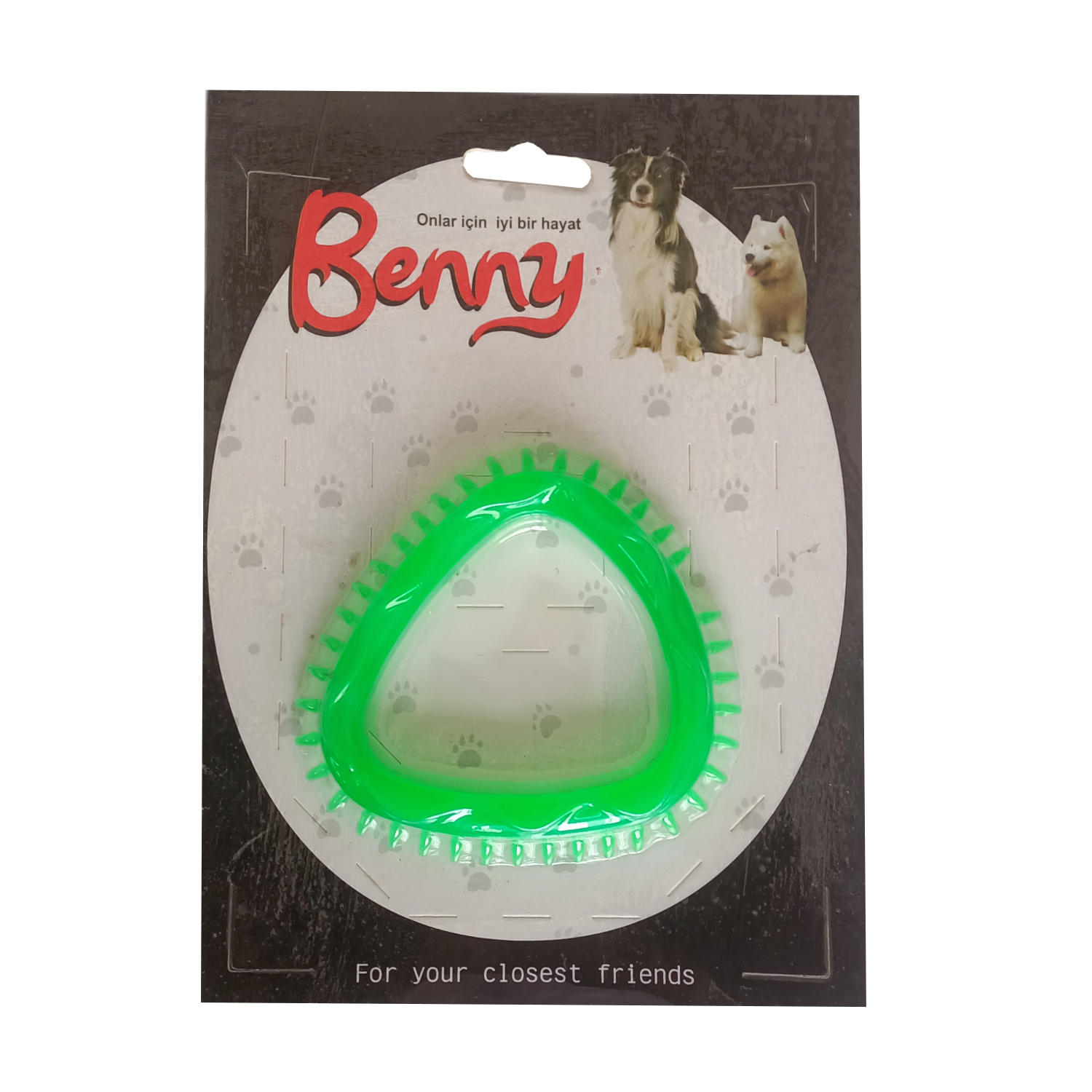 ucgen-1-png.png Benny Köpek Oyuncağı Üçgen 8 x 8.5 cm Yeşil - Görsel 1