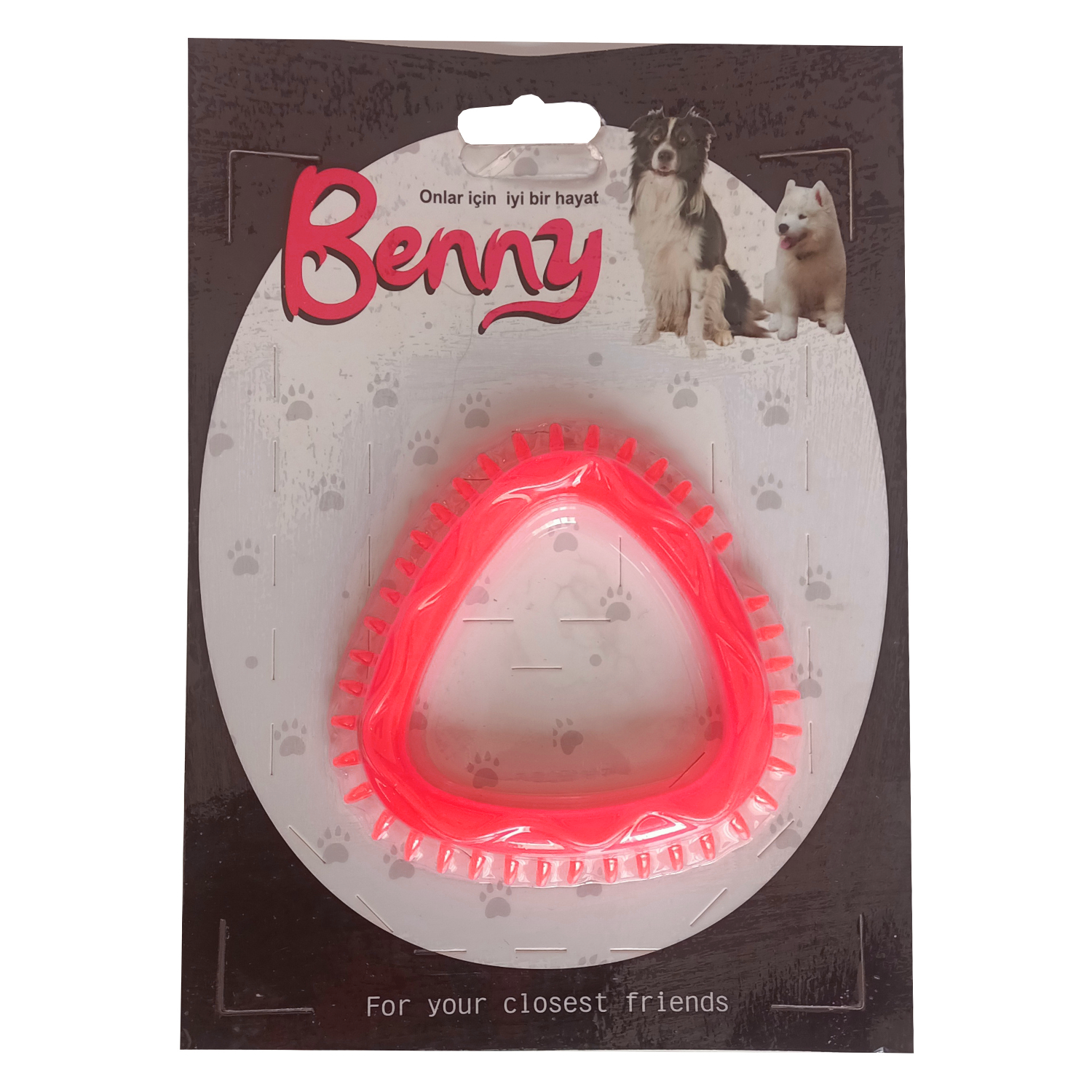 ucgen-2-png.png Benny Köpek Oyuncağı Üçgen 8 x 8.5 cm Kırmızı - Görsel 1