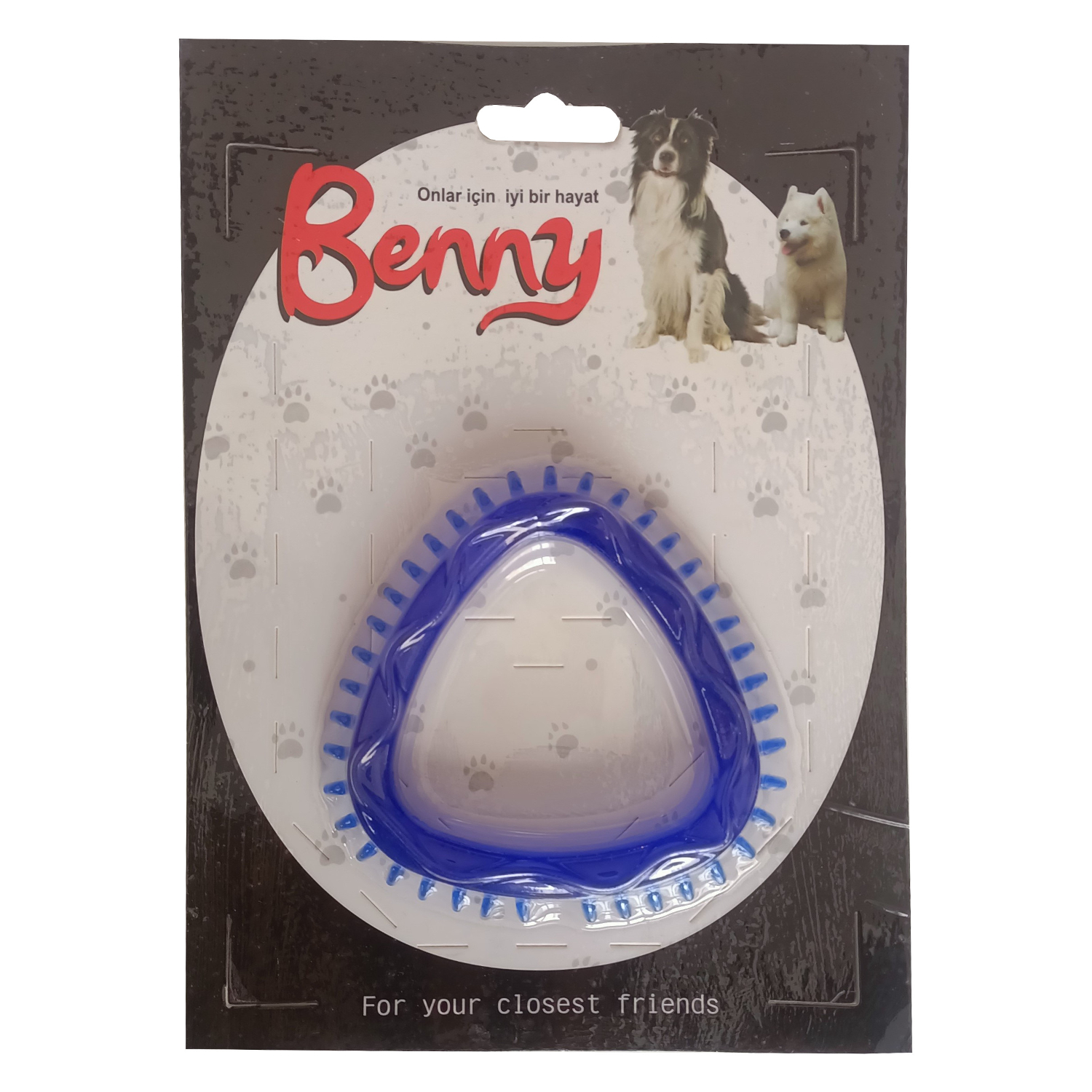 ucgen-3-png.png Benny Köpek Oyuncağı Üçgen 8 x 8.5 cm Mavi - Görsel 1