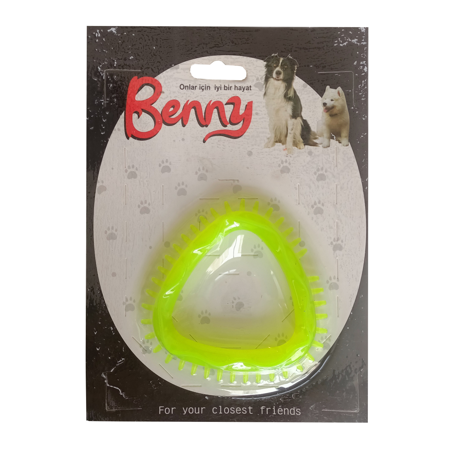 ucgen-4-png.png Benny Köpek Oyuncağı Üçgen 8 x 8.5 cm Sarı - Görsel 1