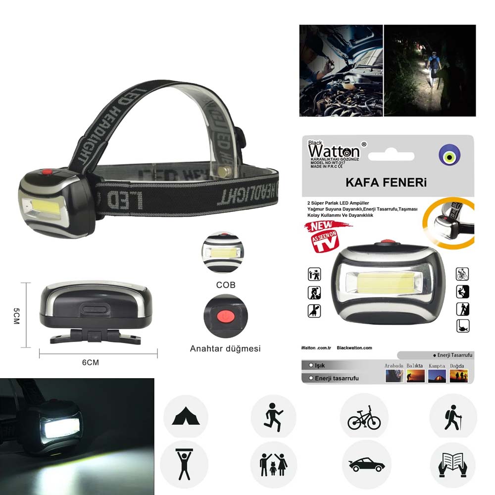 ultra-smd-kafa-feneri-watton-w-18237-1.jpg Watton WT-317 Ultra SMD LED Kafa Feneri - Görsel 1