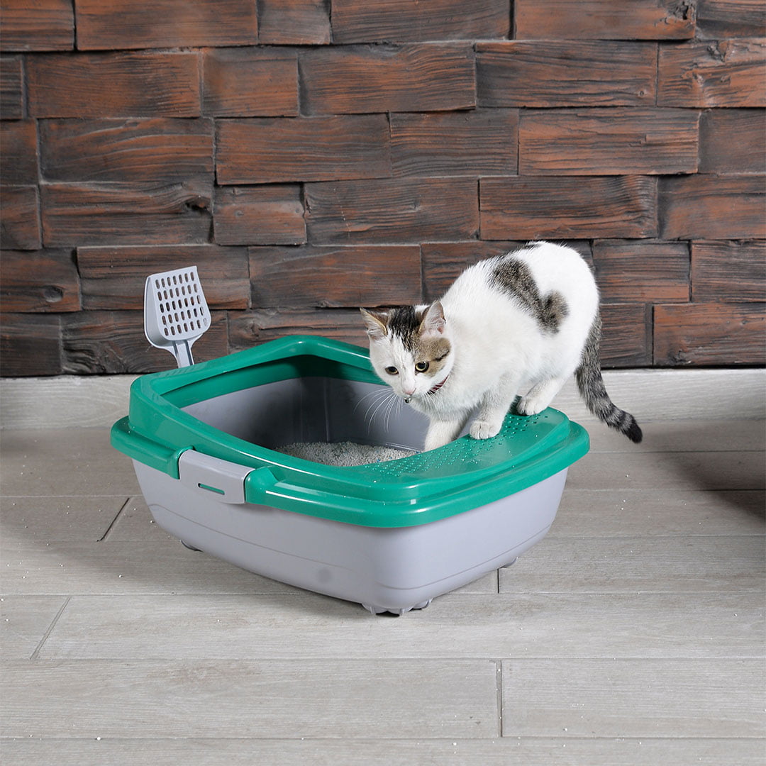 urun2-0045-amb0097.jpg Karamel Izgaralı Açık Kedi Tuvaleti Çeşitli Renklerde + Kürek Hediyeli - Görsel 1