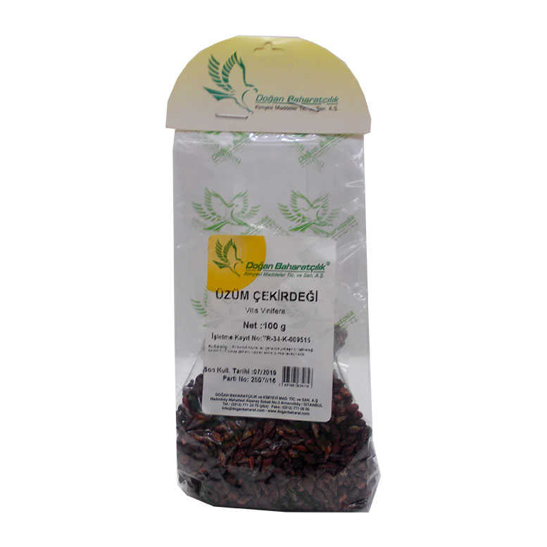 Üzüm Çekirdeği 100Gr Pkt - Doğan Baharat Üzüm Çekirdeği Tane Doğal 100 Gr Paket - Görsel 1