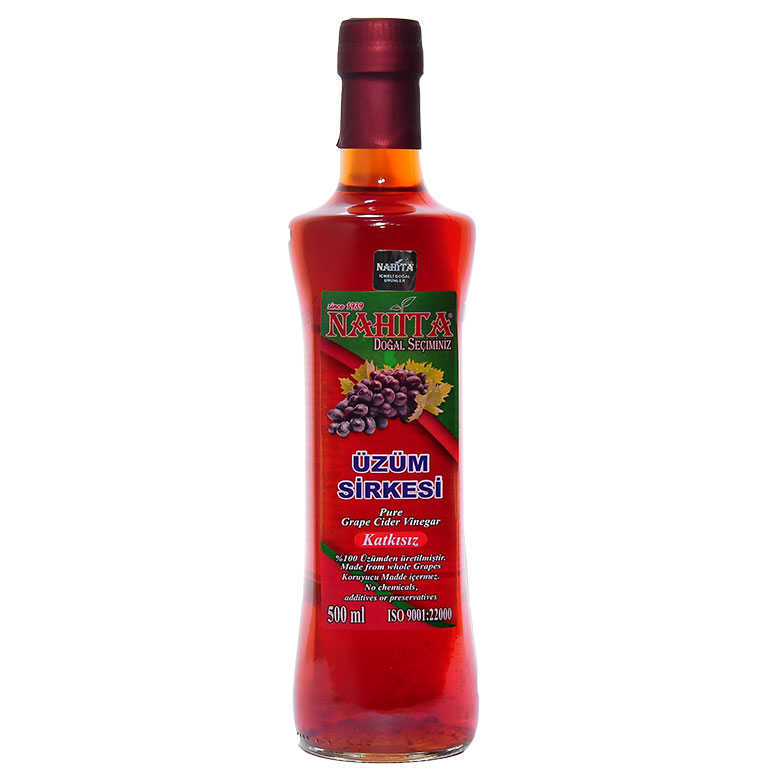 Üzüm Sirkesi 500 ML - Nahita Üzüm Sirkesi Doğal Katkısız Cam Şişe 500 ML - Görsel 1