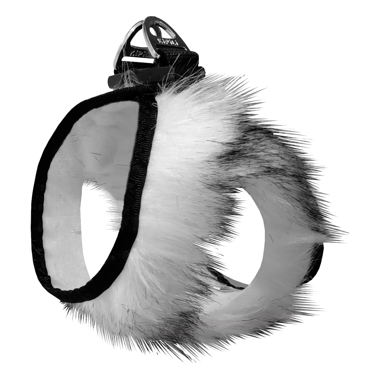 uzun-tuylu-beyaz-jpg.jpg Üç Kilitli Peluş Kedi Köpek Göğüs Tasması 32-40 cm Medium Kırçıl - Görsel 1