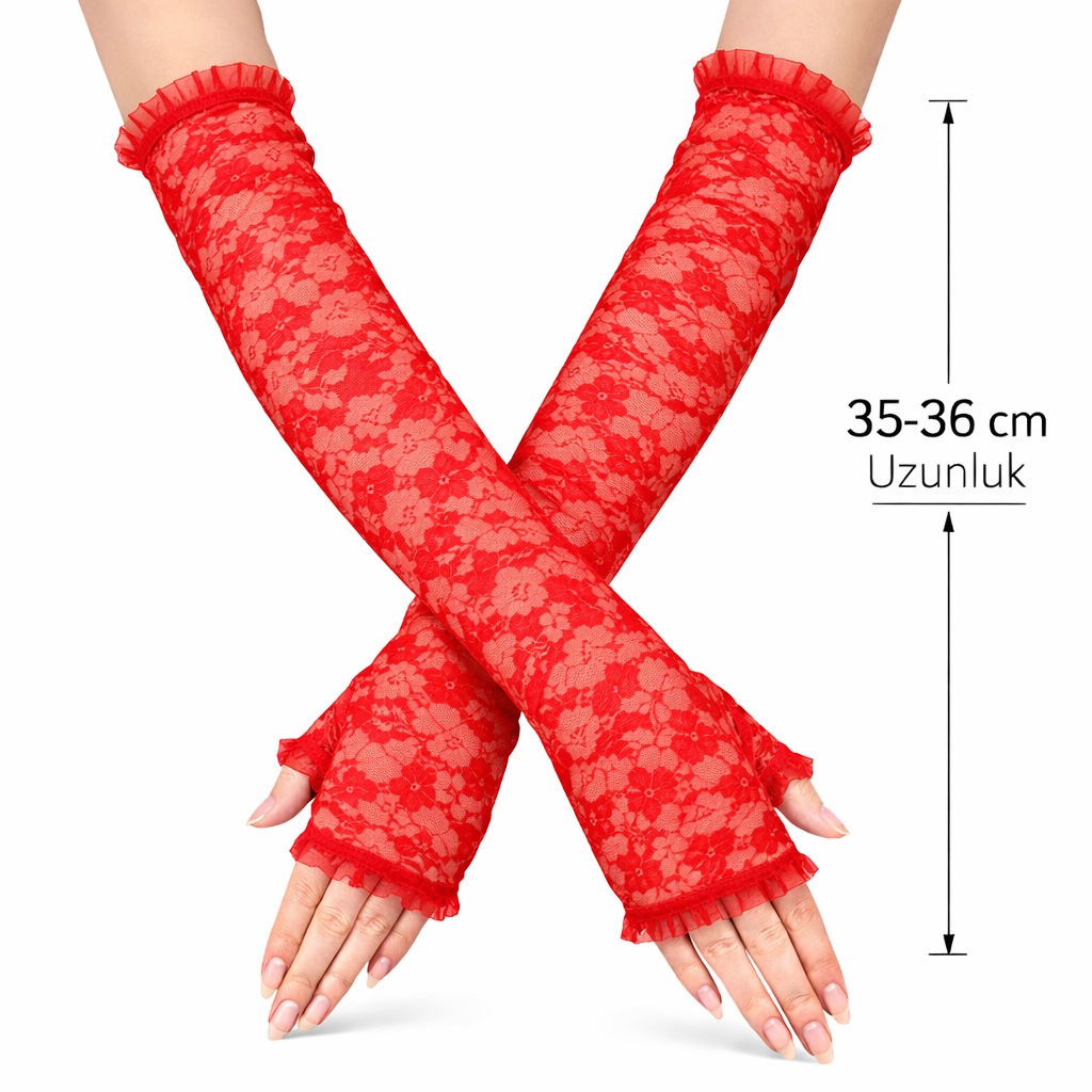 uzun-zarif-dantel-eldiven-parmaksiz-kirmizi-35-cm-resim-5467.jpg Uzun Kırmızı Dantel Eldiven - 35 cm Parmaksız Tasarım - Görsel 1