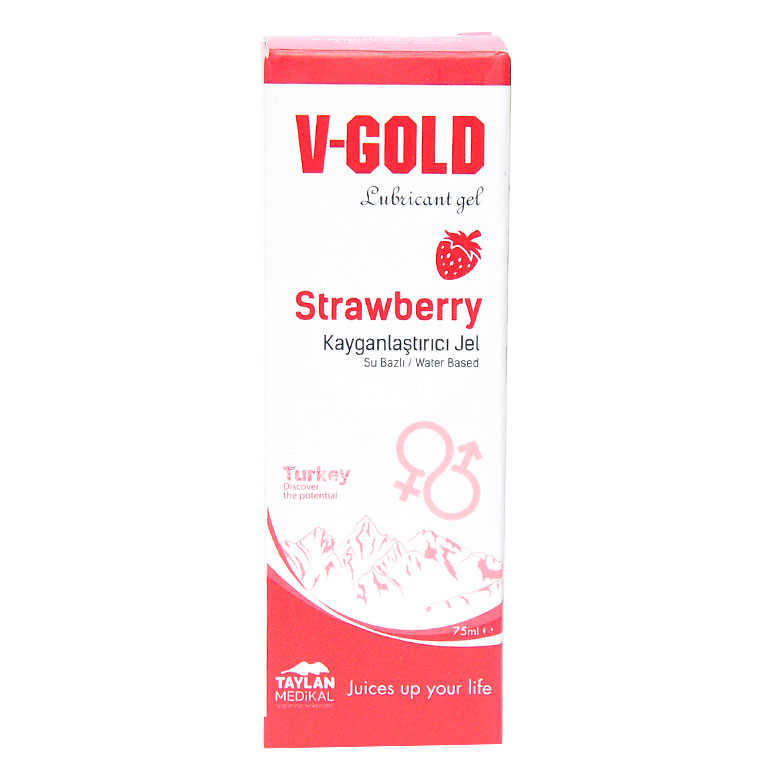 Kayganlaştırıcı Jel Çilekli 75 ML - V-Gold Kayganlaştırıcı Jel Çilekli 75 ML - Görsel 1