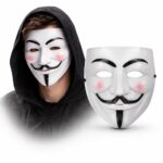 V Mask Premium Vendetta Beyaz Parti Maskesi