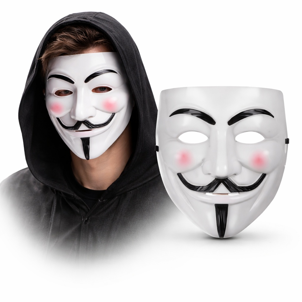 v-mask-premium-vendetta-beyaz-maske-guy-fawkes-stil-resim-3181.jpg V Mask Premium Vendetta Beyaz Parti Maskesi - Görsel 1