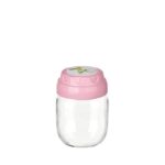 3lü Set Vintage Dekoratif Desenli Cam Kavanoz 425ml - 14,3 oz - Görsel 2