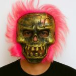 Wild Skull - Bakır Kafatası Pembe lı İskelet Maske