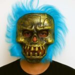Wild Skull - Bakır Kafatası Turkuaz lı İskelet Maske