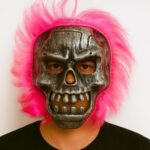 Wild Skull - Gümüş Kafatası Pembe lı İskelet Maske
