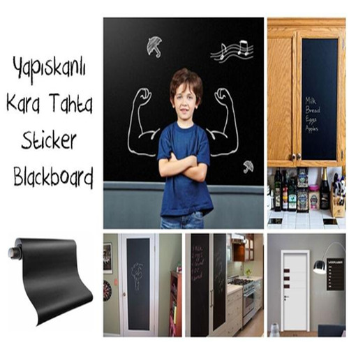 yapiskan-6132-1.jpg Yapışkanlı Kara Tahta-Yazı Tahtası - Görsel 1