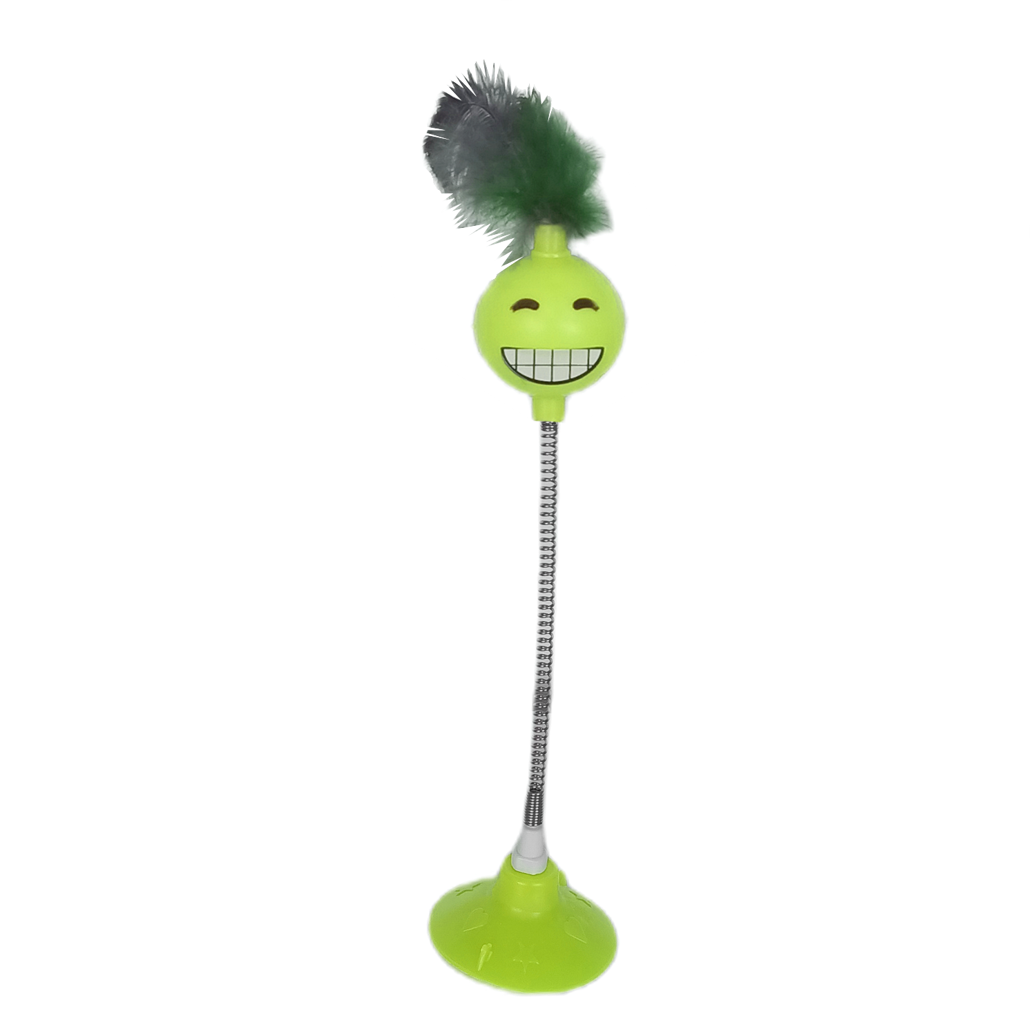yayli-vantuzlu-sr-1-1-png.png Yaylı Vantuzlu Hacıyatmaz Kedi Oyuncağı 30 cm Sarı - Görsel 1