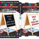 Yazı Tahtası Çift Taraflı Ayaklı Mıknatıslı Yazı Tahtası Seti 110 x 60