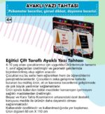 Yazı Tahtası Çift Taraflı Ayaklı Mıknatıslı Yazı Tahtası Seti 110 x 60 - Görsel 2