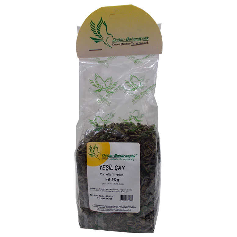 Yeşilçay 100Gr Pkt - Doğan Baharat Yeşil Çay 1. Kalite Doğal İthal Çay 100 Gr Paket - Görsel 1