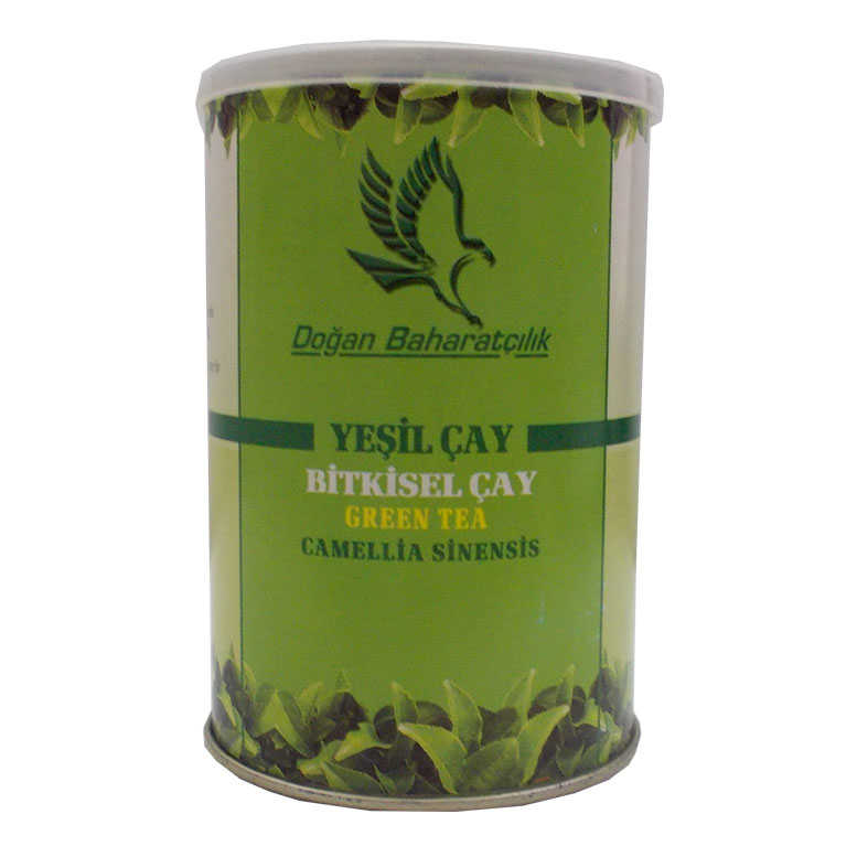 Yeşilçay 100Gr Tnk - Doğan Baharat Yeşil Çay 1. Kalite Doğal İthal Çay 100 Gr Teneke Kutu - Görsel 1