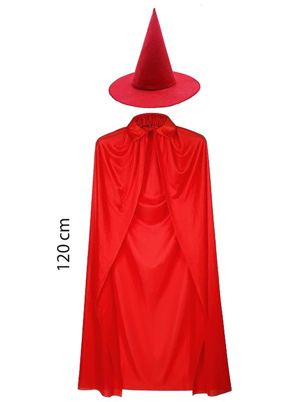 yetiskin-boy-120-cm-kirmizi-yaka-resim-4341.jpg Yetişkin Boy 120 cm Kırmızı Yakalı Pelerin ve Kırmızı Cadı Şapkası - Görsel 1