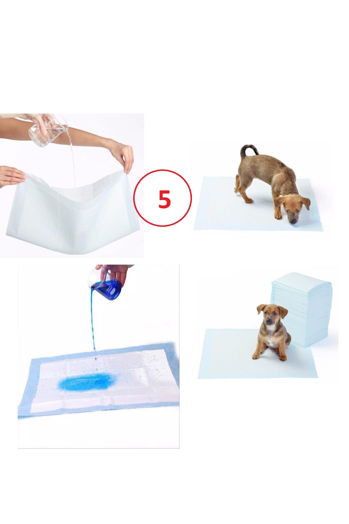 yikanabil-3047-1.jpg Yıkanabilir Köpek Çiş Pedi - 90 X 60 Cm 5li Paket - Görsel 1